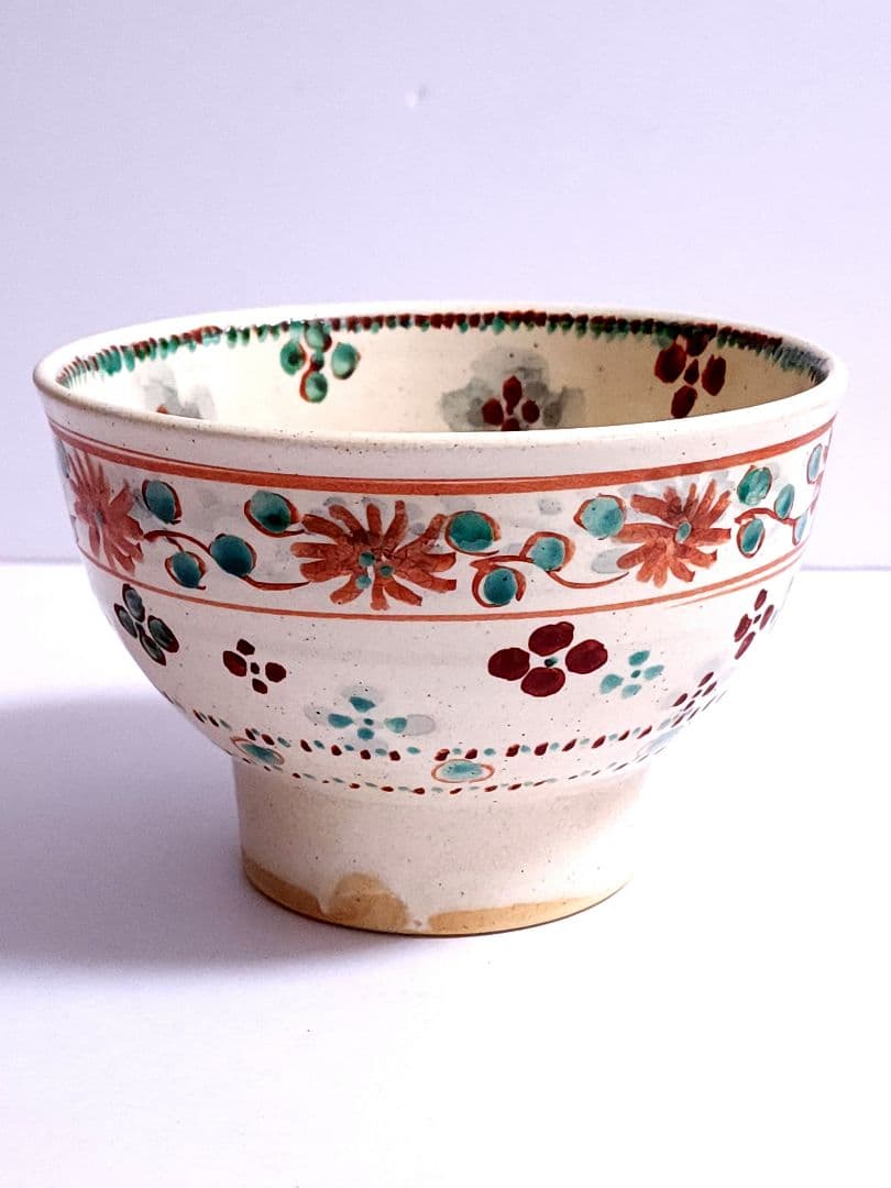 村田陶苑 造 紅安南茶碗 共箱 共布 茶道具