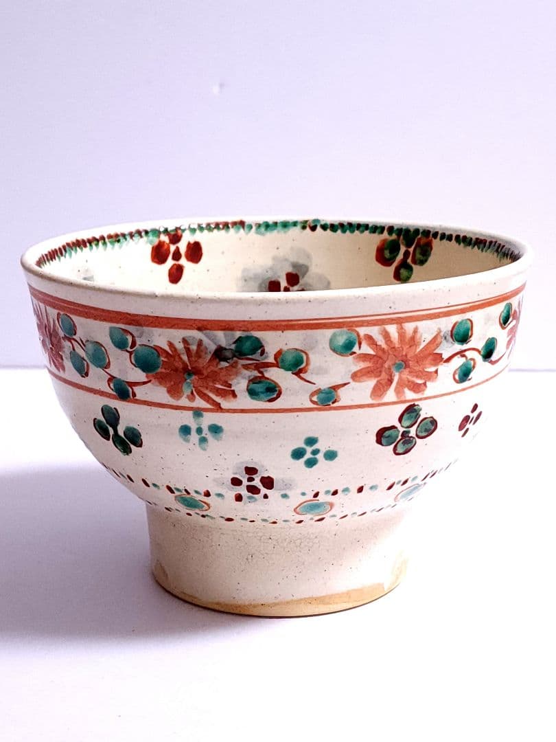 村田陶苑 造 紅安南茶碗 共箱 共布 茶道具