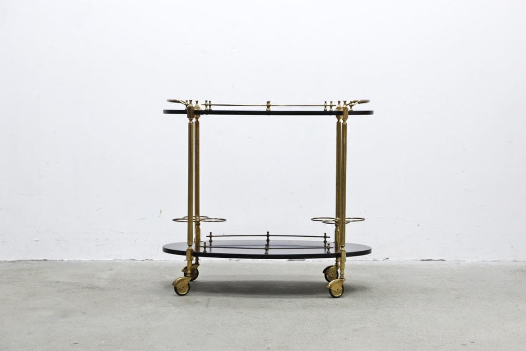 ヴィンテージ クラシカル トローリー キッチン ワゴン シェルフ キャスター