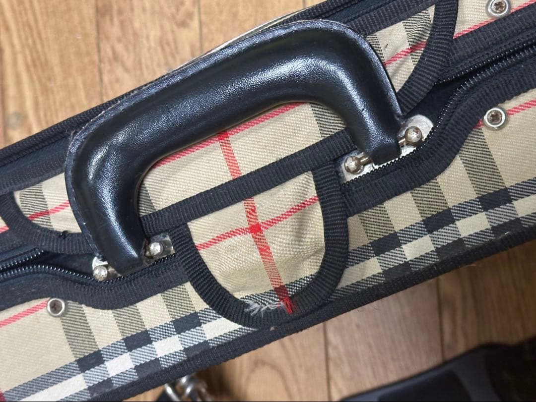 チェック柄 バイオリン ハードケース 4/4