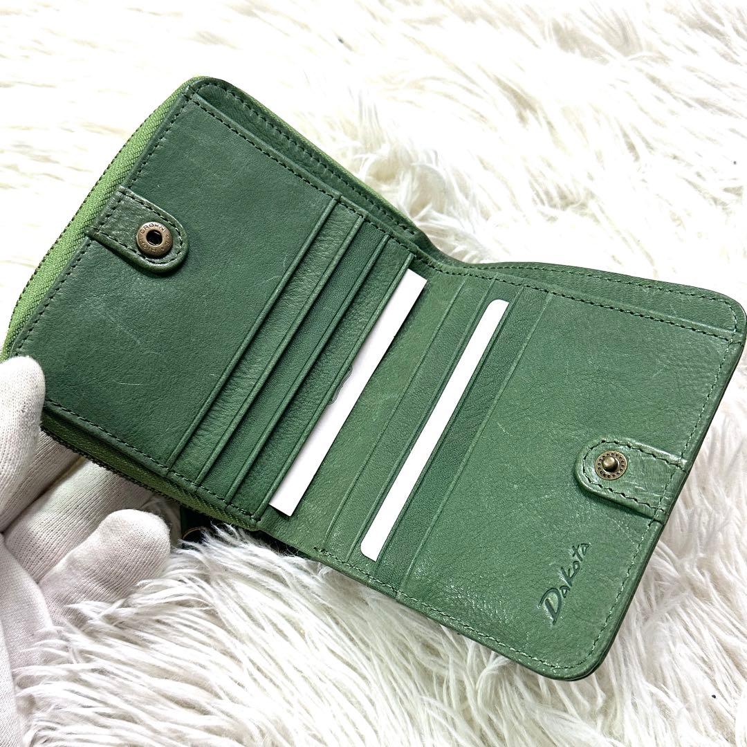 未使用品✨Dakota ダコタ アニマーレ 動物 二つ折り財布 グリーン
