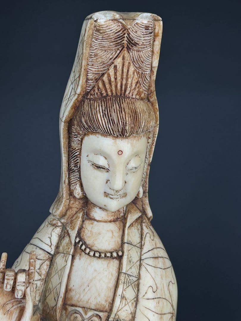 骨　製　観音像 古美術