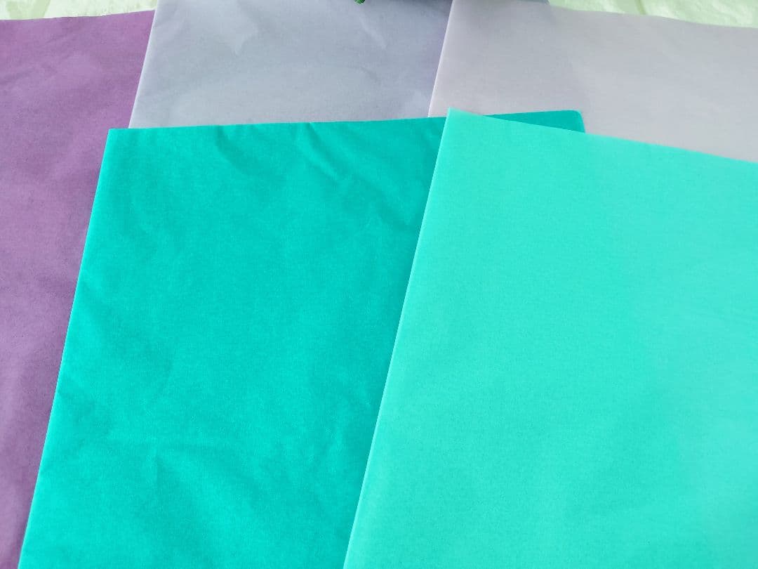 No.21　薄葉紙　青と紫系　5色×各10枚　計50枚(1080)