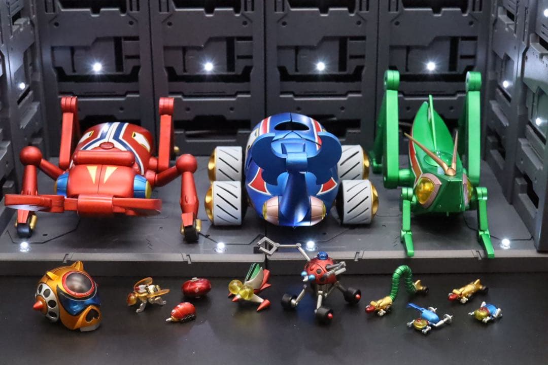 タイムボカンメカ3機＆ミニメカ＆タイムガイコッツ【全塗装・完成品】