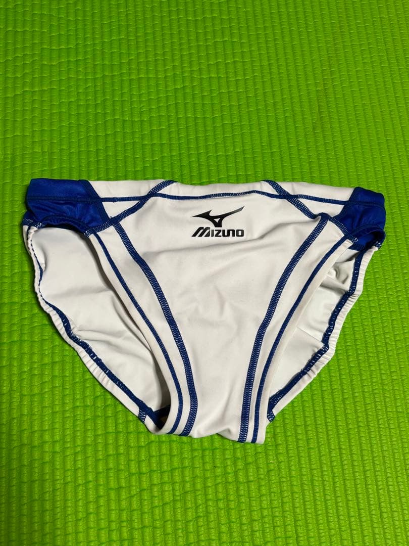 Mizuno 競泳水着 ホワイト/ブルー 競パン 中古品