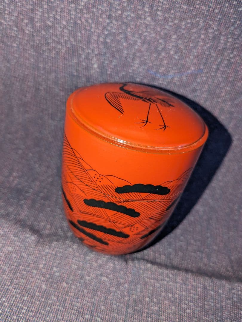 茶道具　茶入　塗師千穂造