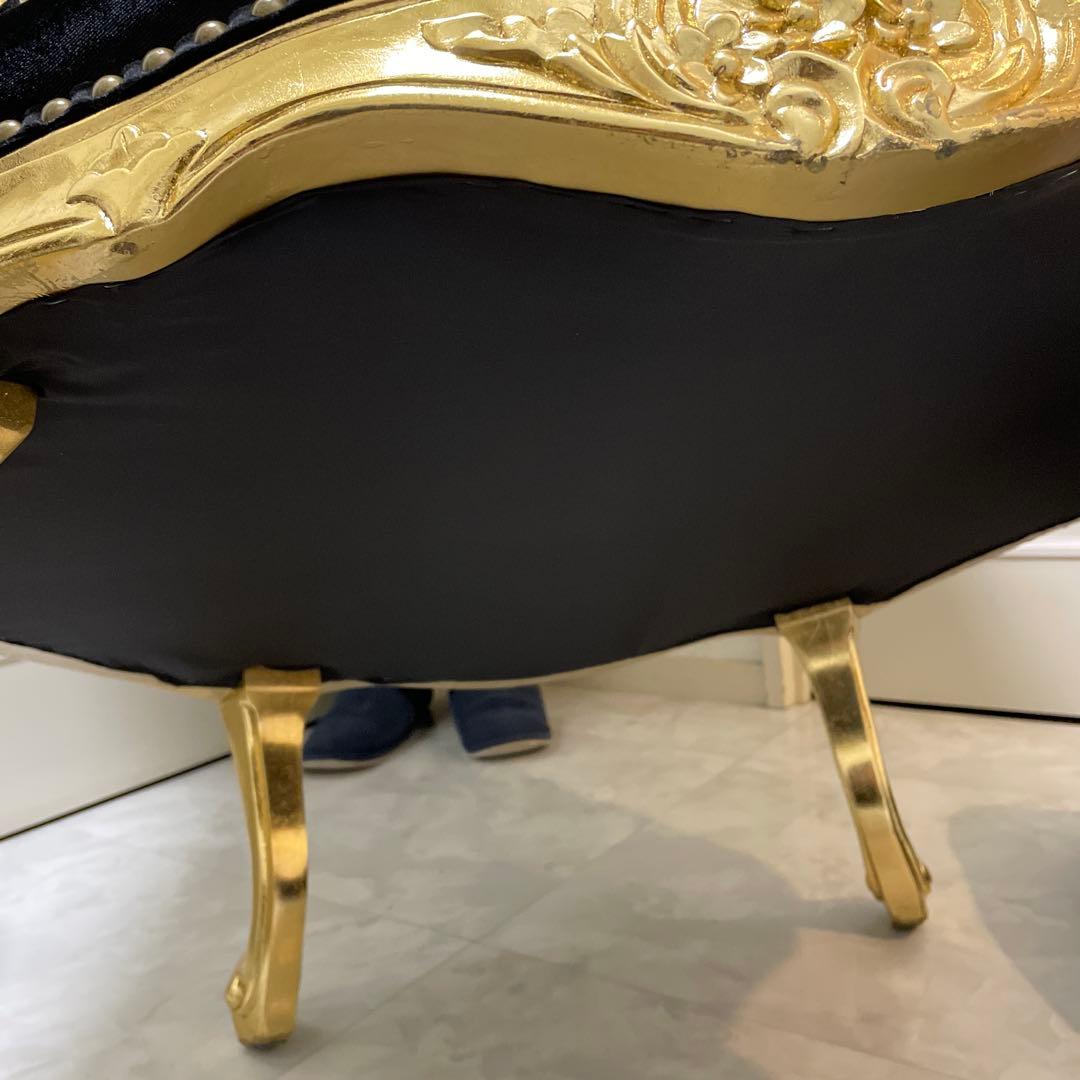 一人掛けソファー　ロココ調　猫脚