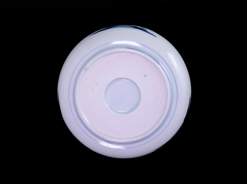 古伊万里　染付　船頭に帆掛け船の図　膾皿　5寸皿　B188AS-CUm