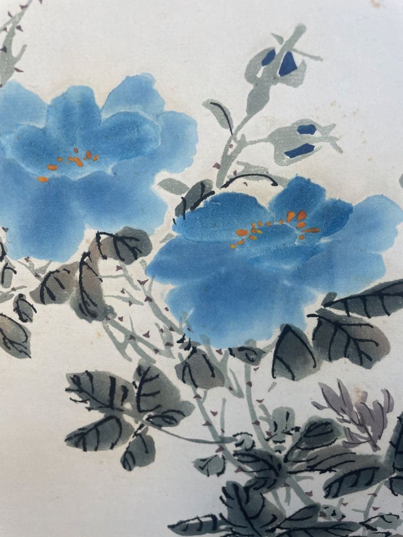 半丁老人　陳年　木版画　在銘