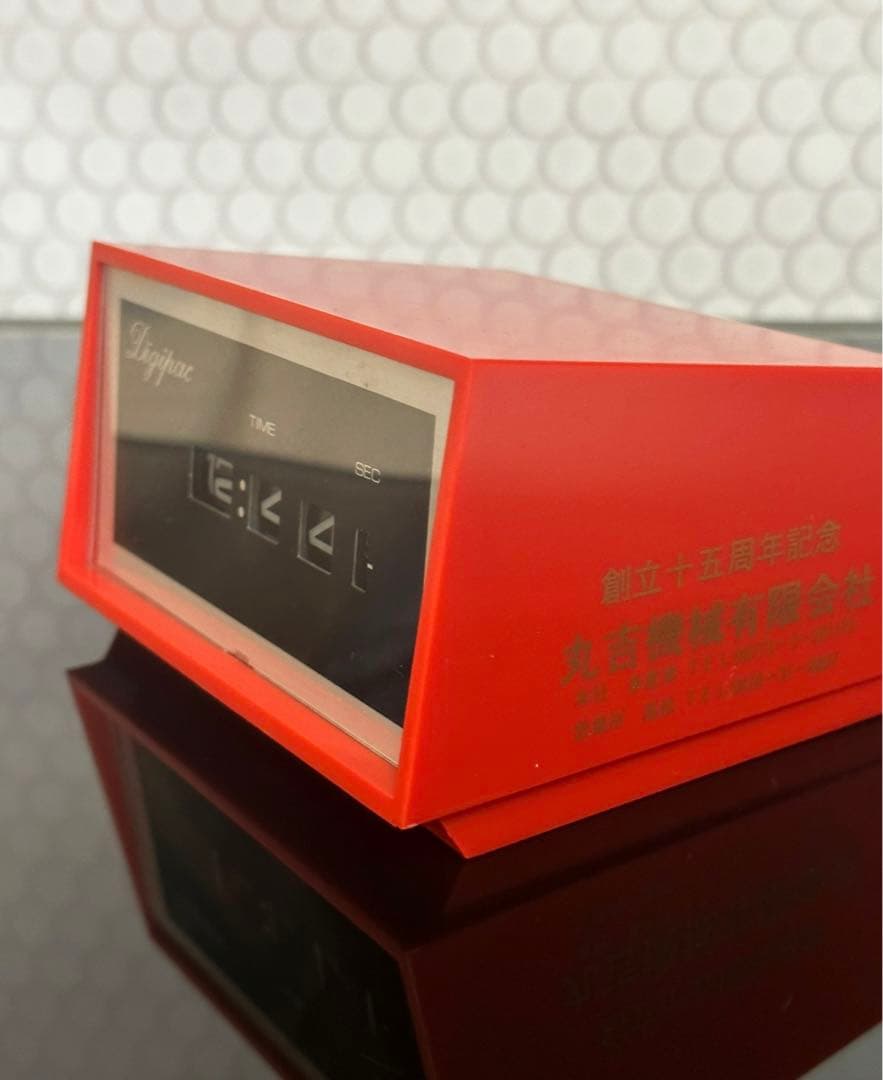 レトロポップ　ドラム式時計　デジタルクロック　置き時計　パタパタ　スペースエイジ