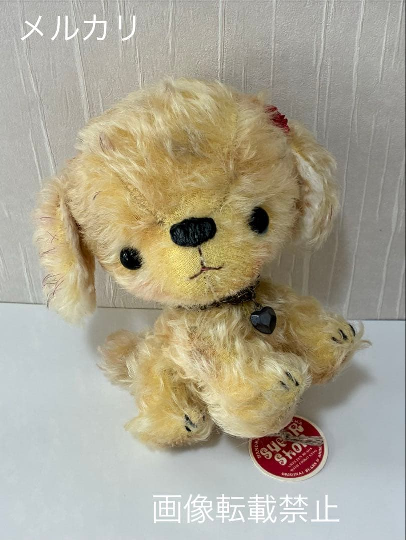 ハンドメイド　テディベア　作家　アーティストベア　イヌ　ワンコ