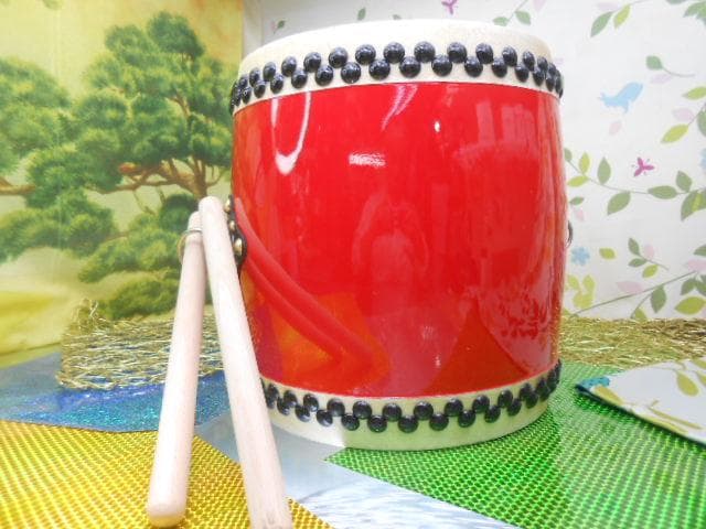 新品未使用(送料無料)26.800円　Rエイサー大太鼓30cm　撥２本付き