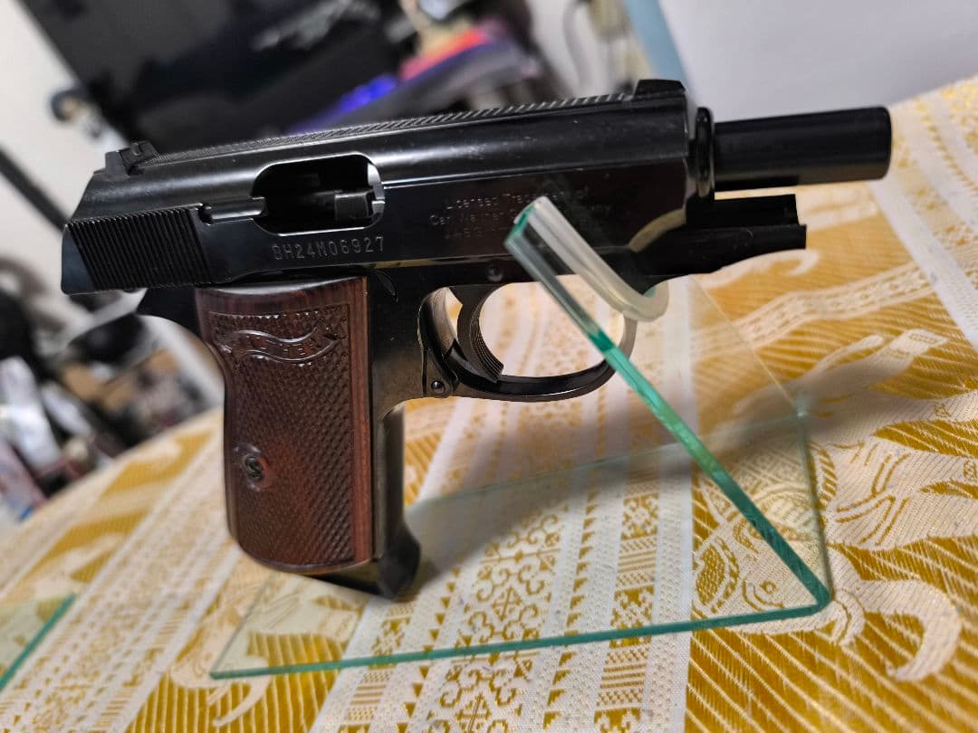 マルゼン PPK/S ブラックメタル ガスブロ木製グリップ仕様