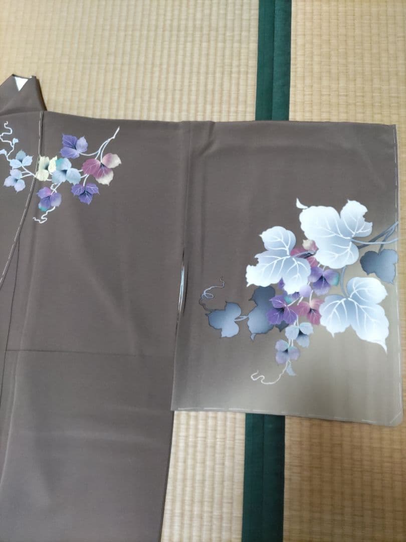 イルセ　茶系　新品未使用品　銀花仙　正絹訪問着長襦袢セット