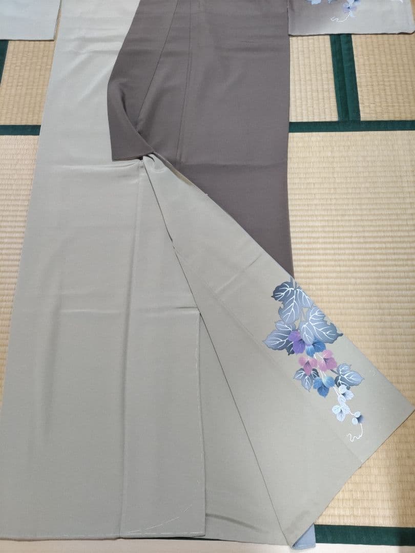 イルセ　茶系　新品未使用品　銀花仙　正絹訪問着長襦袢セット