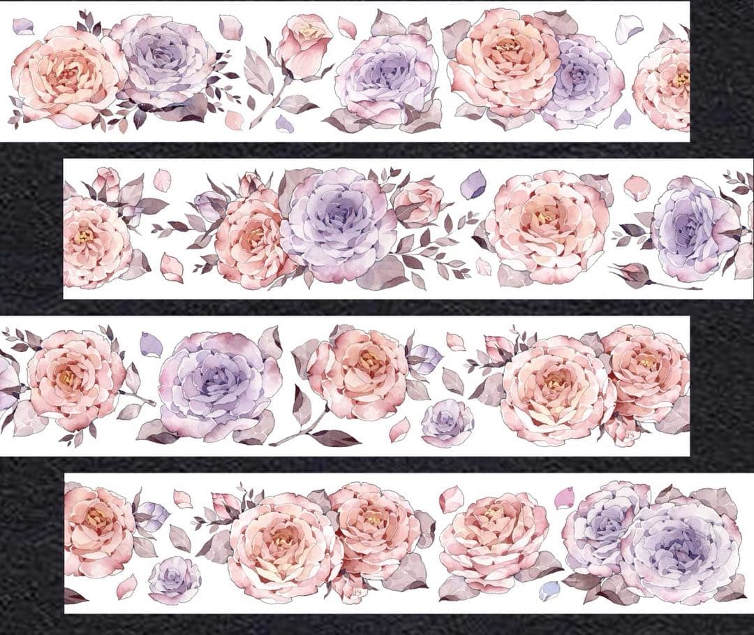 甜橙文创《浅色优雅》海外マスキングテープ　マステ 【1466】