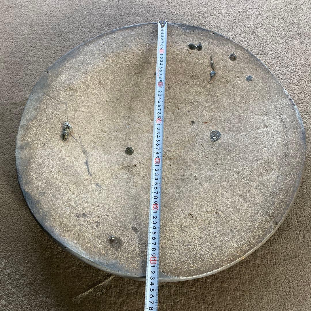 珍品 特大 水鉢 大鉢 花器 大皿 作者不明 直径63cm オブジェ