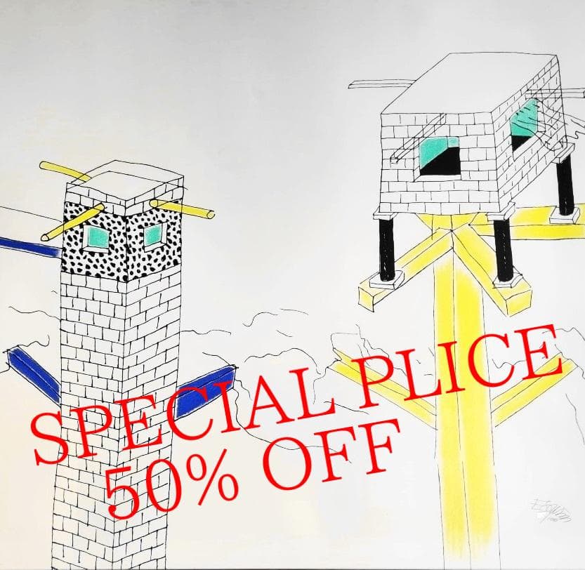 〖エットーレ・ソットサス〗ドローイング Architektur 1992 展望台