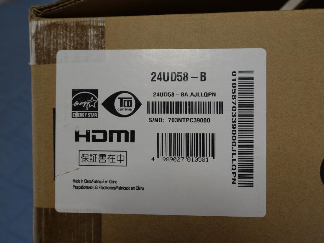 LG 24UD58 24インチ 4Kモニター 本体