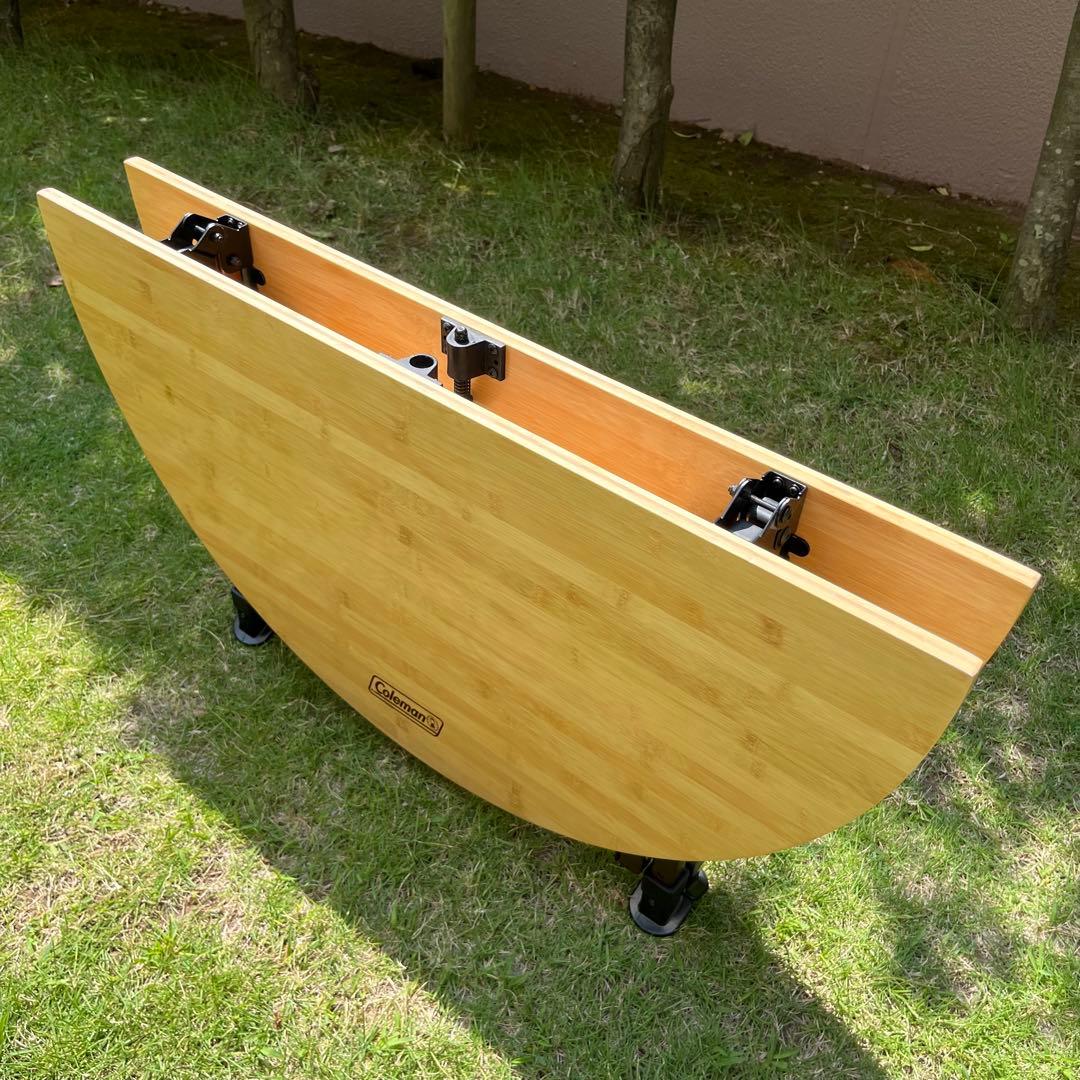 コールマン　コンフォートマスター　バンブーオーバルテーブル85