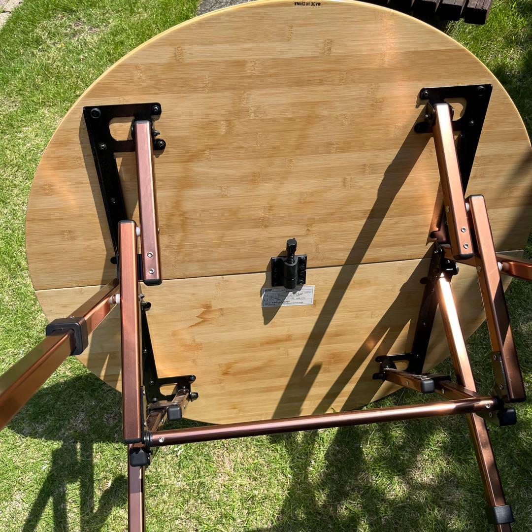 コールマン　コンフォートマスター　バンブーオーバルテーブル85