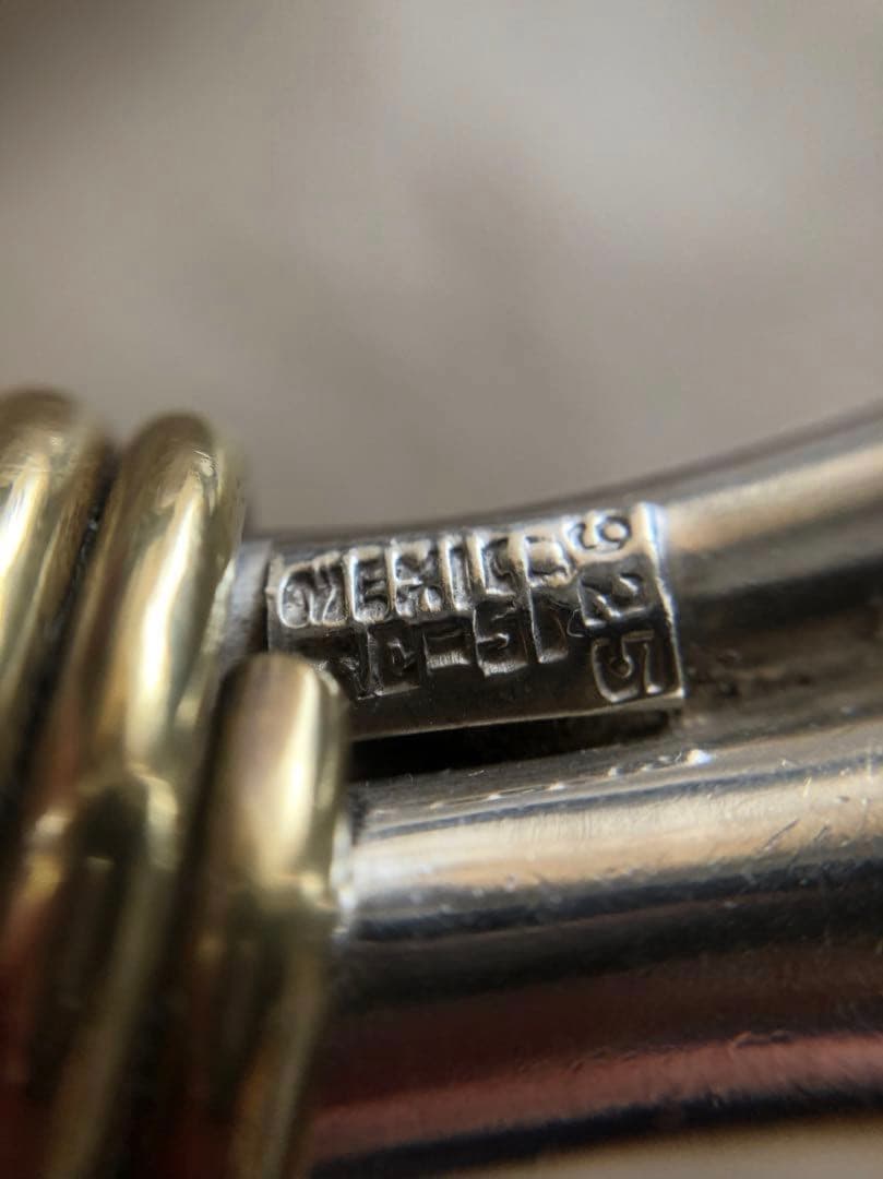 メキシコ製 vintage 925 シルバー パイプ バングル