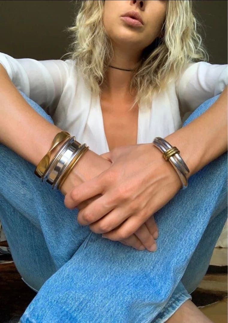 メキシコ製 vintage 925 シルバー パイプ バングル