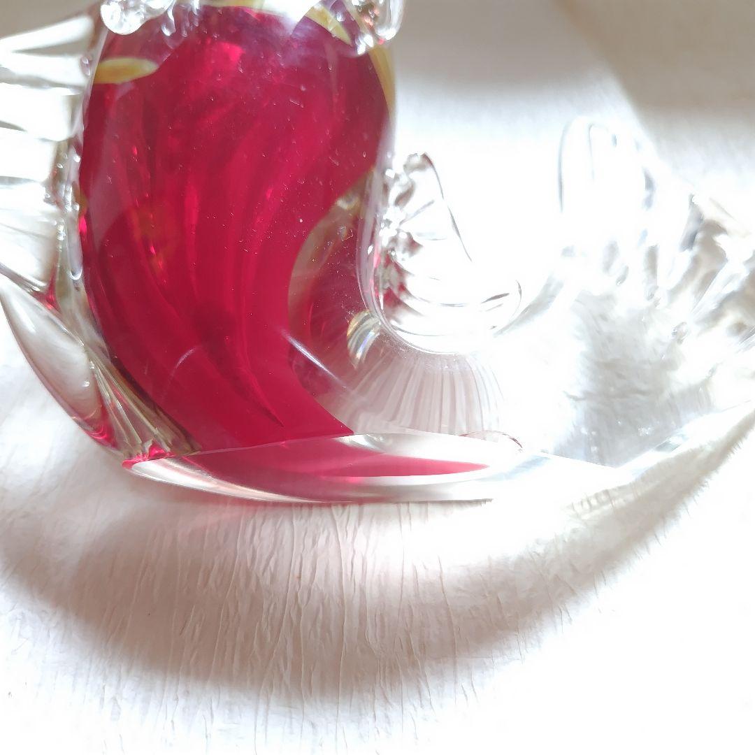 工芸ガラス　マルティ―グラス　鯉の置物　一輪挿し　花瓶　オブジェ　インテリア