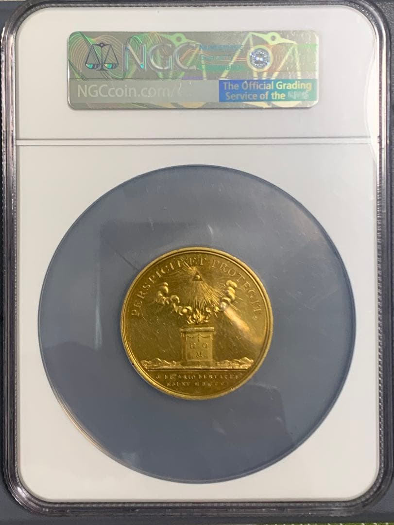 唯一TOP POP‼️ジョージ3世 1800年 暗殺未遂　金メッキGILDメダル