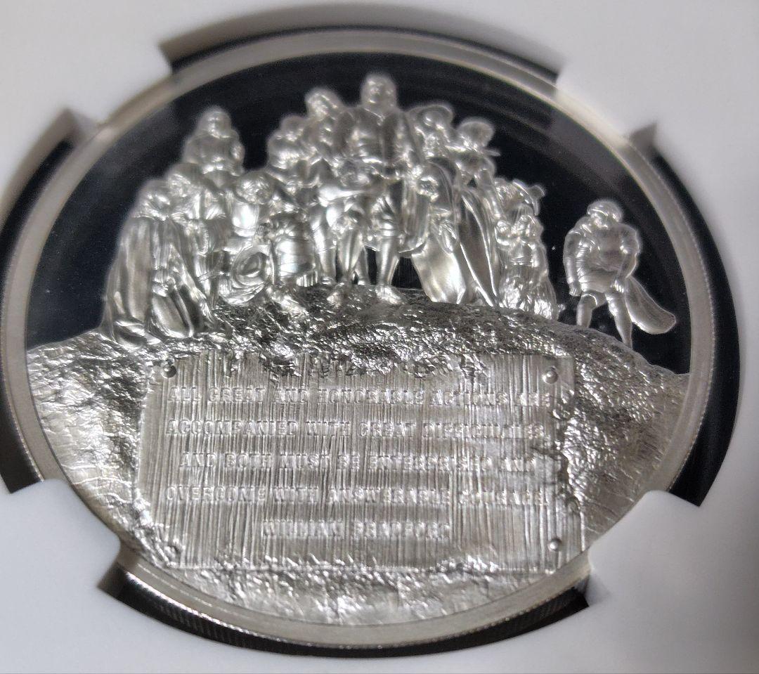 最高鑑定 2020年 クック諸島 銀貨 NGC PL70 メイフラワー号 