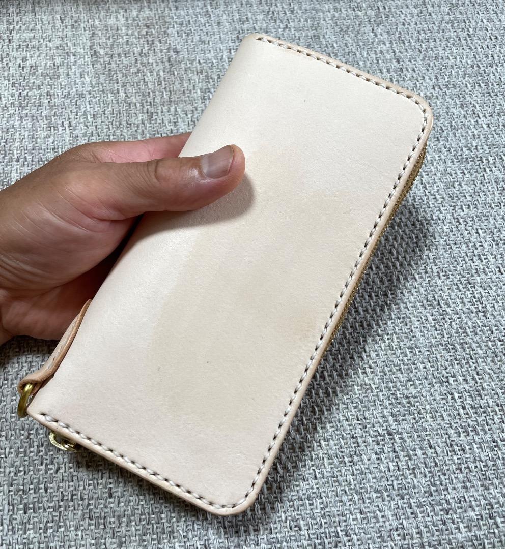 くじらさん専用 ティアドロップ付き極厚ラウンドファスナー長財布／エクセラ