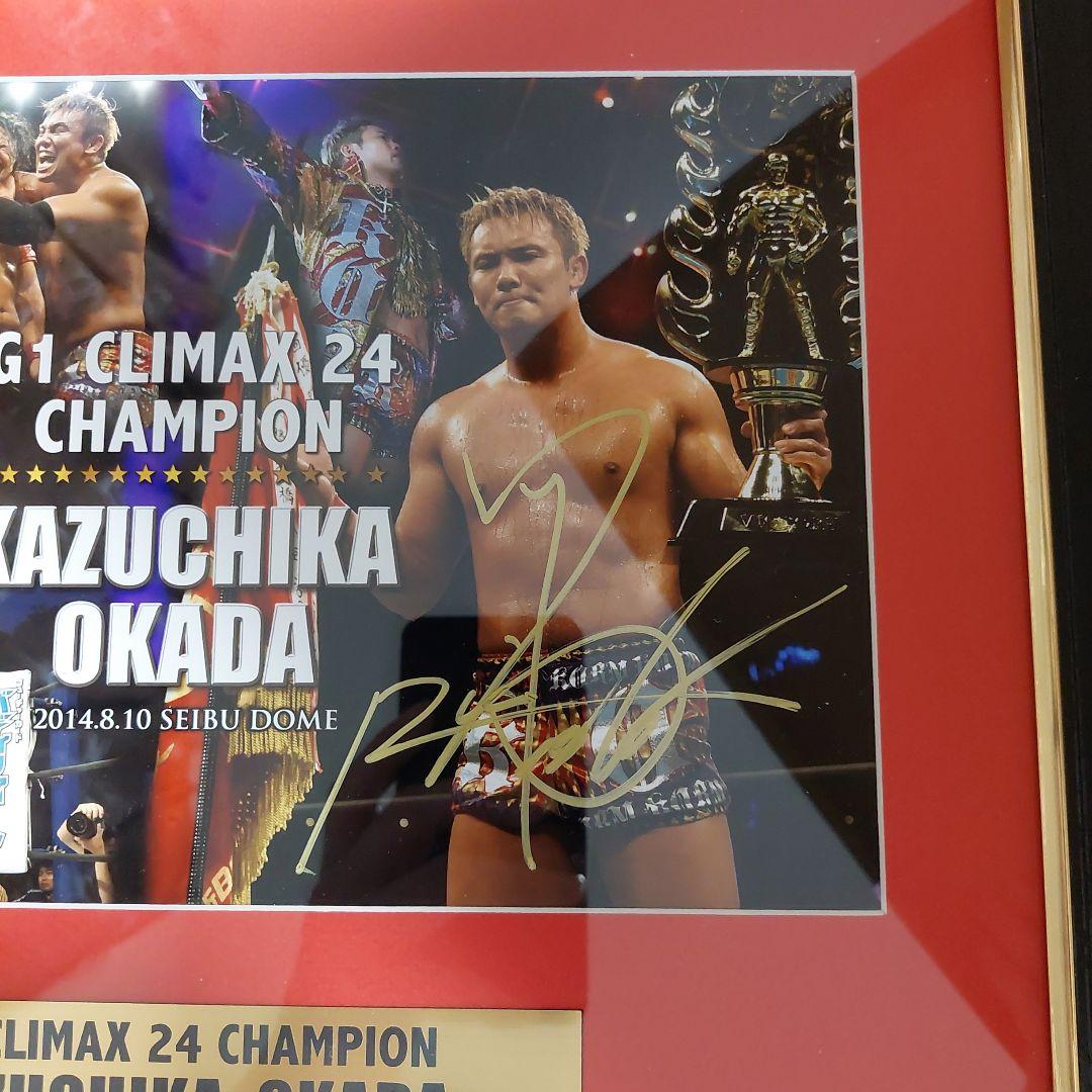 AEW (元新日本プロレス)　オカダ・カズチカ　直筆サイン入りフォトフレーム