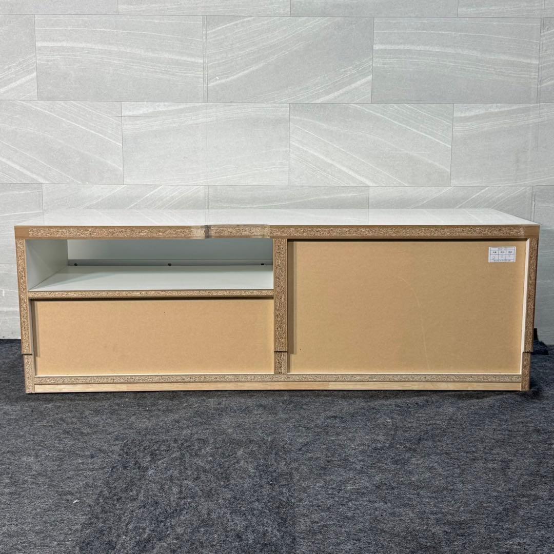 テレビ台 120cm デミオ ハイグロス ホワイト AVボード 白 d4555