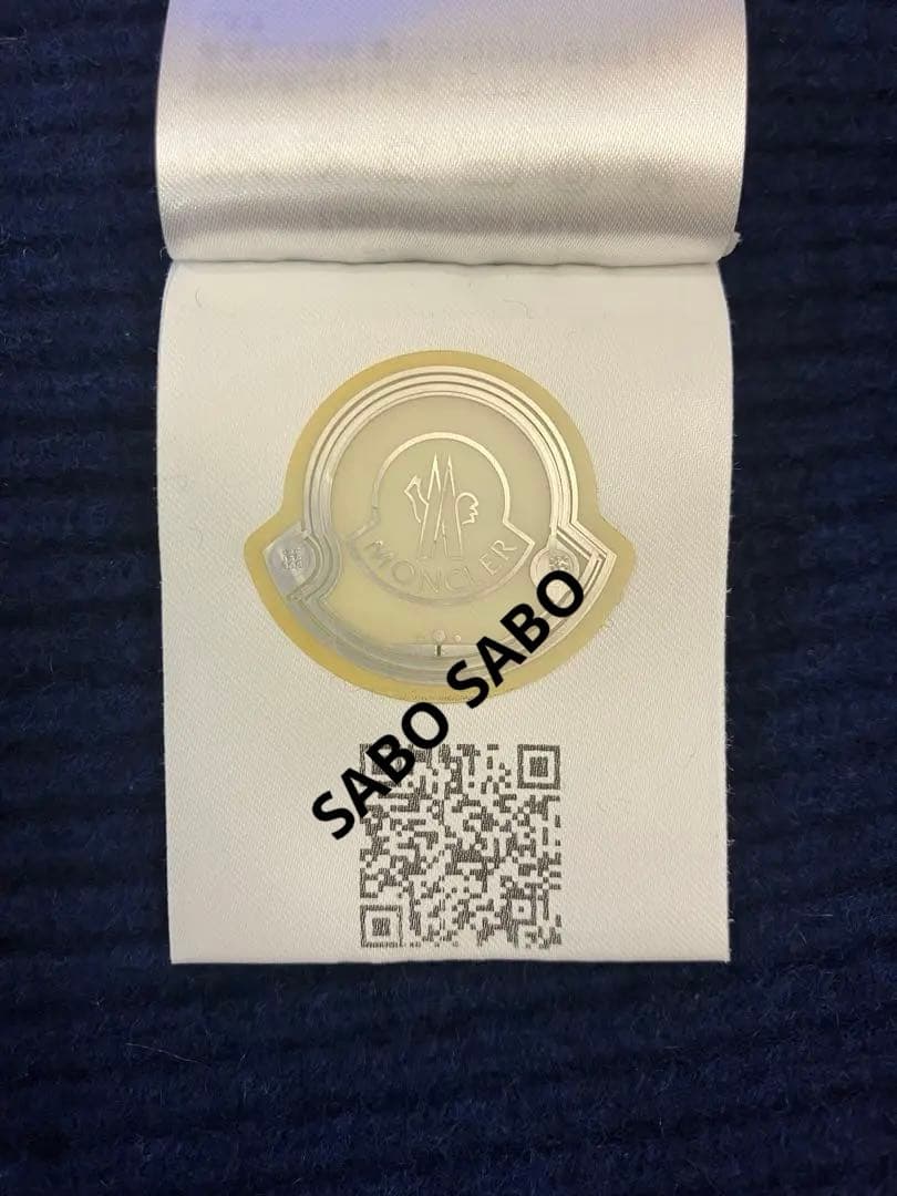 モンクレール ビーニー ダブルロゴ　カシミヤ混　ユニセックス　ネイビー