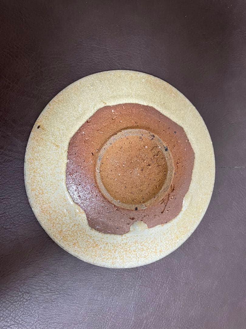 西岡小十　絵斑唐津皿　唐津焼　中皿