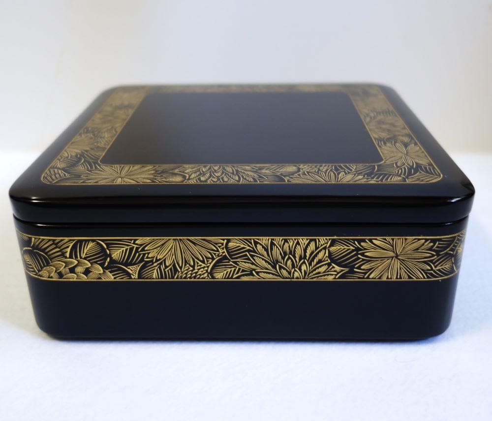 未使用 輪島塗 菊詰め 一段重箱