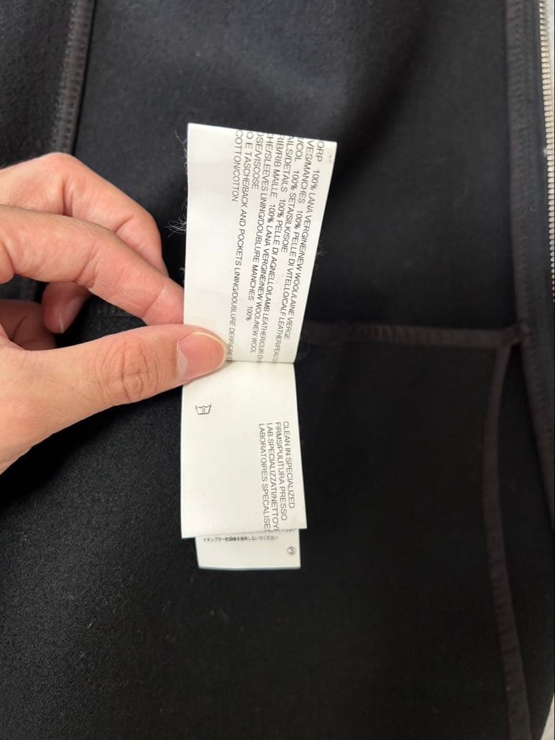 Rick Owens AW14 ウール　レザープリーツ　コート　40