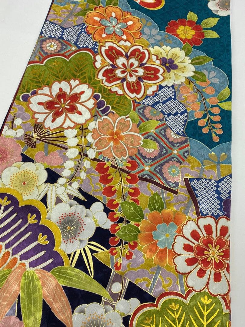 振袖 豪華 金駒 刺繍 金彩 紋意匠 身丈163cm