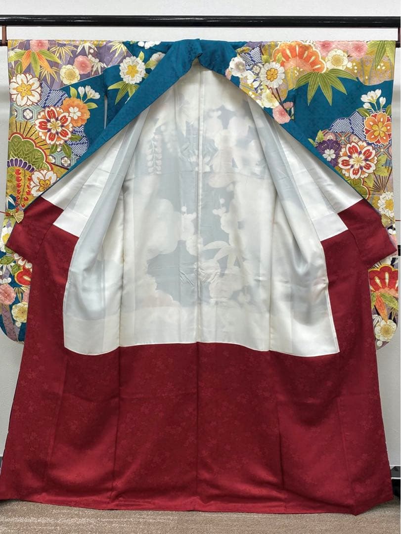 振袖 豪華 金駒 刺繍 金彩 紋意匠 身丈163cm