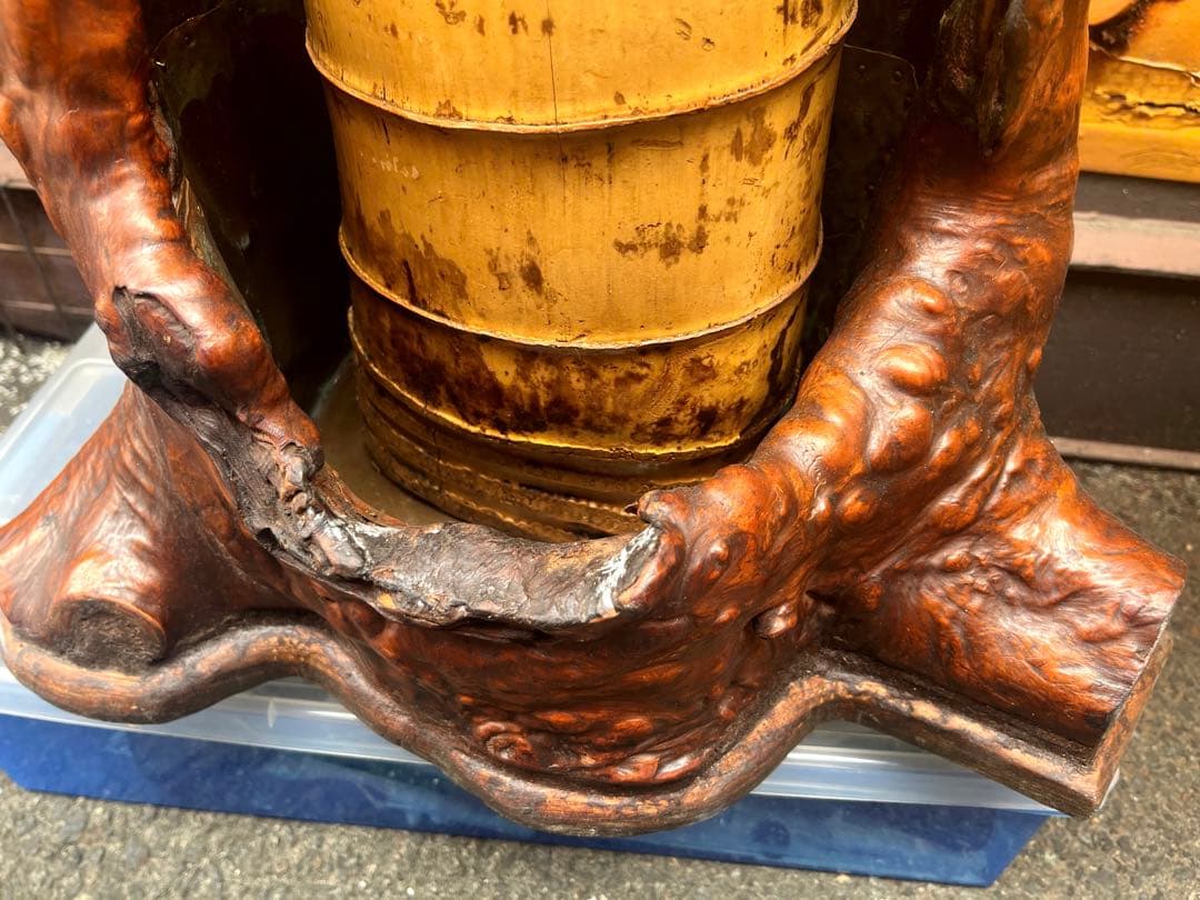 花台　木瘤 茶道具　華道　逸品 自然木 瘤付き 花器・銅根木 古美術アンティーク