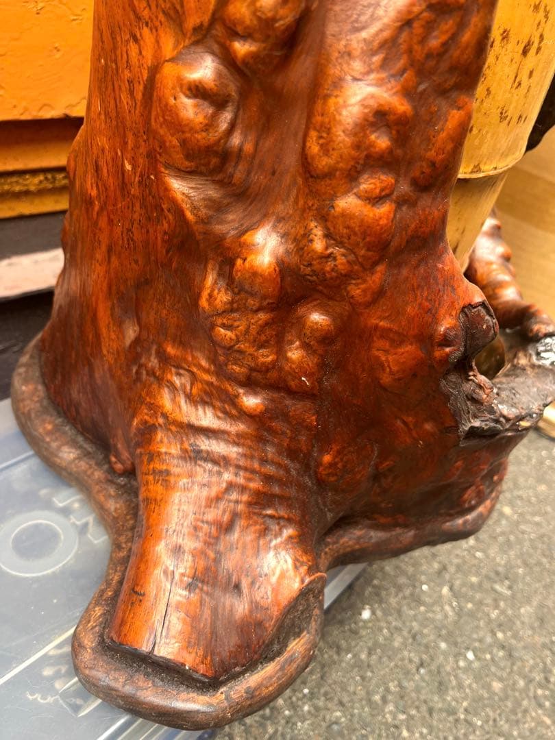 花台　木瘤 茶道具　華道　逸品 自然木 瘤付き 花器・銅根木 古美術アンティーク