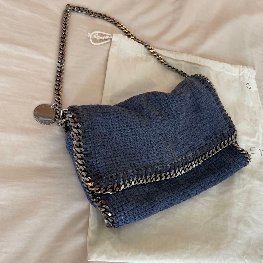 STELLA ステラマッカートニー　ショルダー クラッチバッグ　ブルー　チェーン