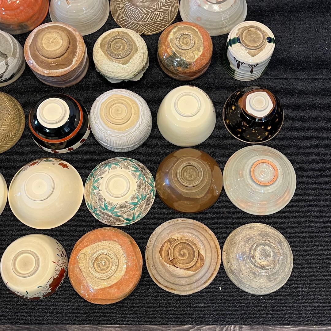 茶碗 抹茶碗 まとめて 34点 茶道具 箱無し 陶器 京焼 いろいろ 時代物