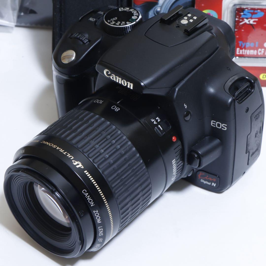 ★スマホに送れる一眼レフ★WiFi&望遠★ キャノン EOS Kiss Nセット