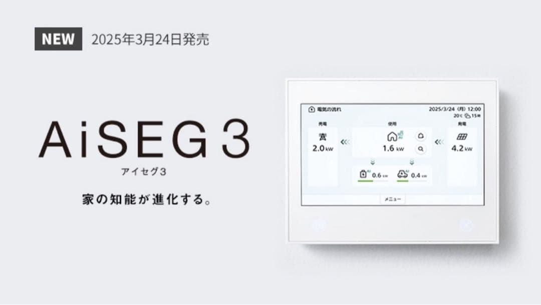 パナソニック MKN7140 AiSEG3 7型モニター付 ACアダプタ同梱