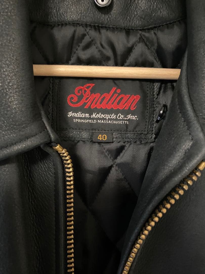 Indian Motorcycle カウレザー ジャケット ブラック