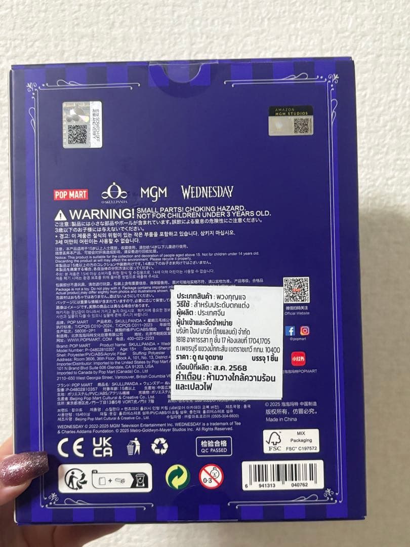 SKULLPANDA x Wednesday タイ　POPMART