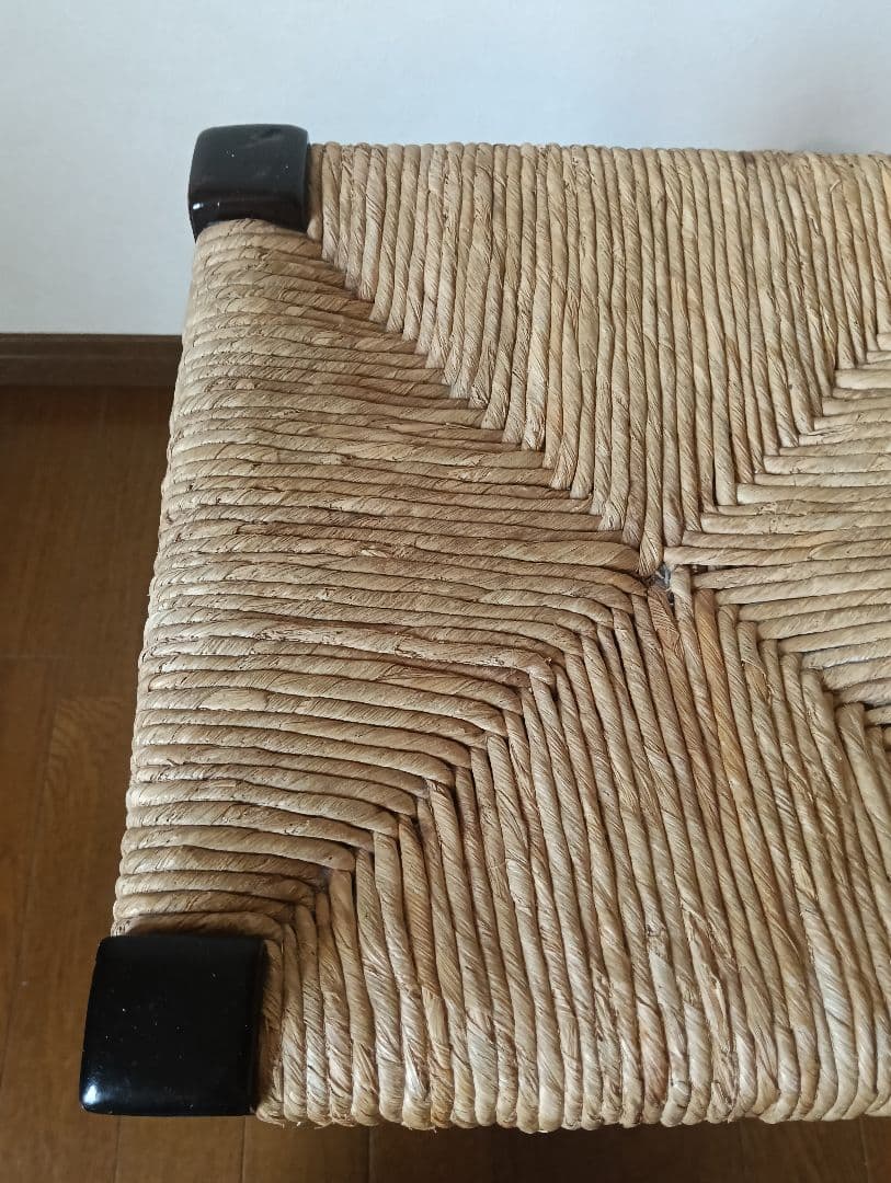 イギリス アンティーク ヴィンテージ ラッシュシート スツール　椅子 手仕事