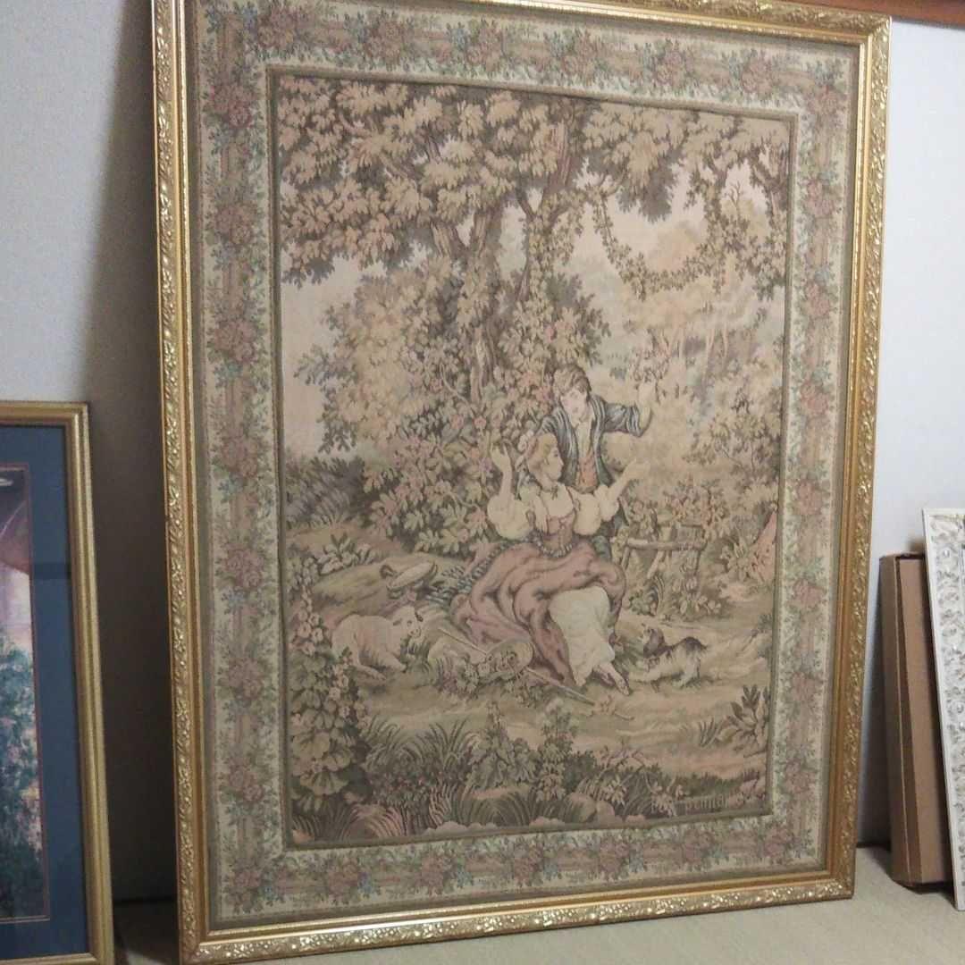 大型ゴブラン織り  絵画アンティーク 美術品