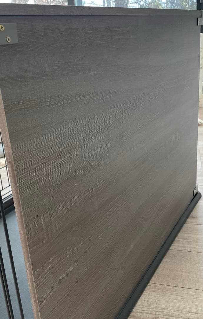 アイリスオーヤマ 犬 ゲージ　ウッディサークル インテリア グレー 小型犬用